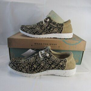 Roper Women's Hang Loose Loafer Casual Shoe - Black/Tan Aztec